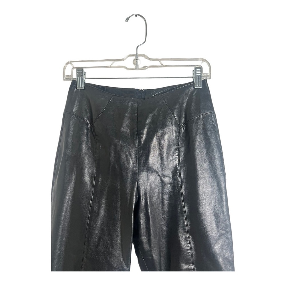 Verducci Black Vintage 80s Genuine Leather Pant Size 8 - Picture 3 of 12